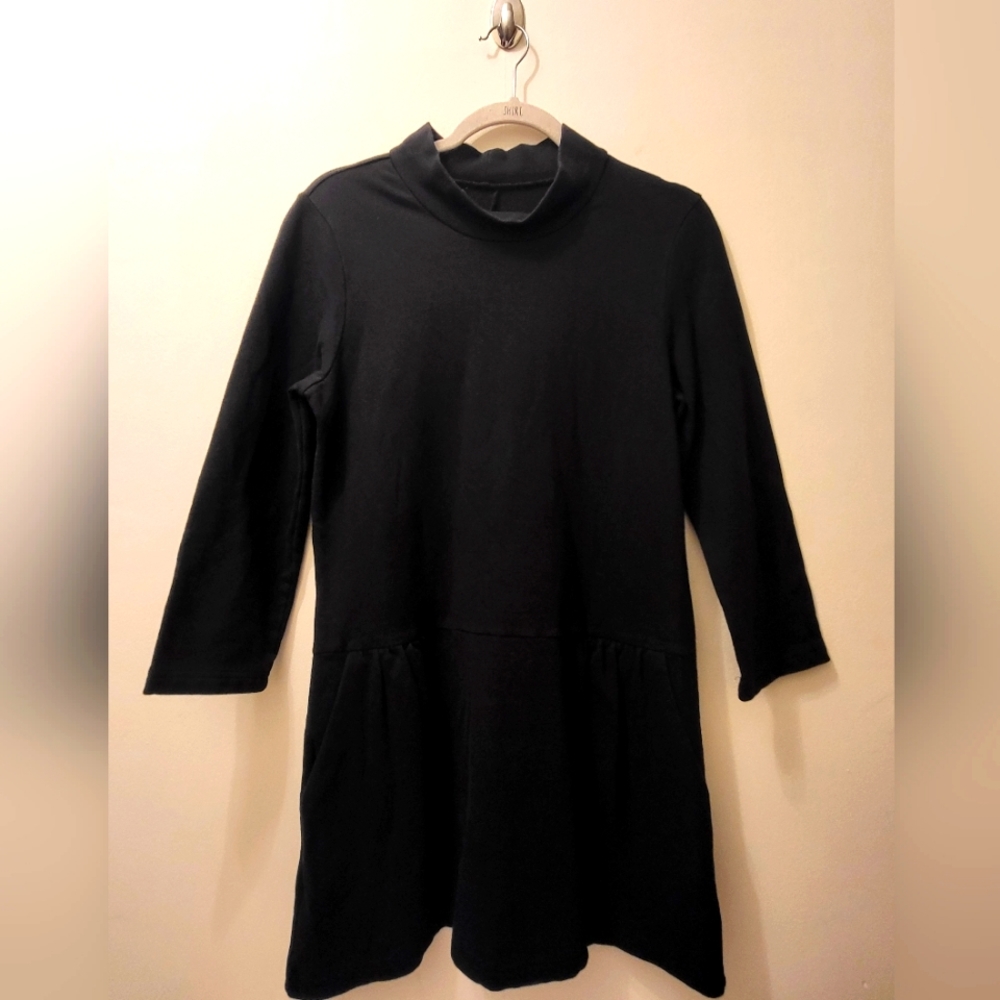 Free People Mock Neck Babydoll Goth Loose Casual Mod Tunic Top Women Size Large